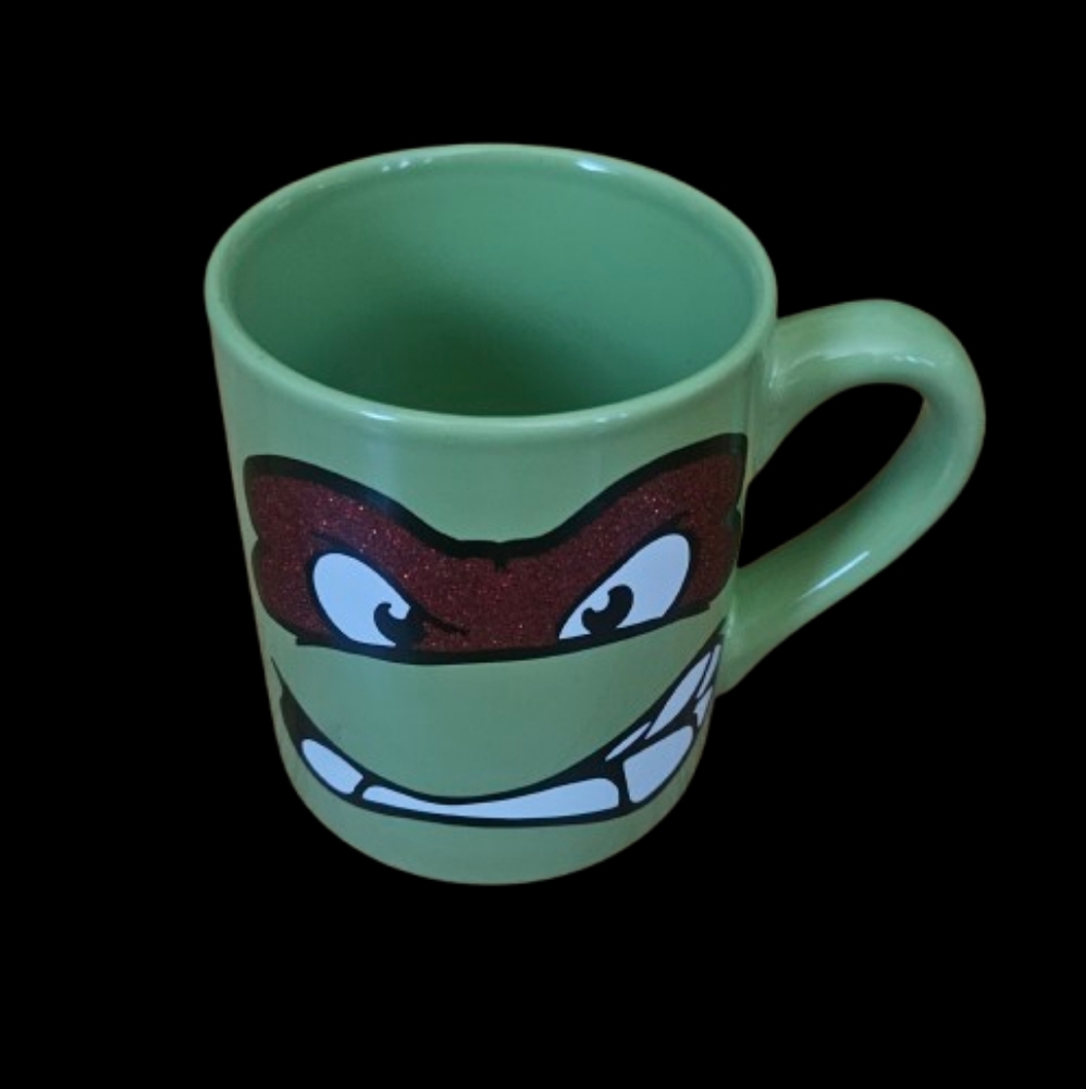 TMNT Teenage Mutant Ninja Turtles Raphael Glitter Mask Coffee Mug